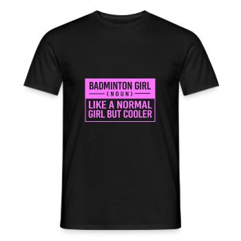 Badminton - Men's T-Shirt - black - Front - AI Model Male 178 light (178cm)