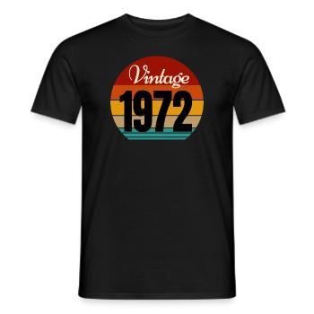 Jahrgang 1972 - Männer T-Shirt - Schwarz - Vorne - AI Model Male 178 light (178cm)