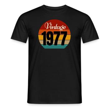 millésime 1977 - T-shirt homme - noir - Devant - AI Model Male 178 light (178cm)