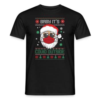 Christmas Santa Claus Gifts - Men's T-Shirt - black - Front - AI Model Male 178 light (178cm)