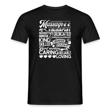 Massage Therapist Things About Massage Therapist - Men's T-Shirt - black - Front - AI Model Male 178 light (178cm)