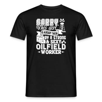 Oilfield Worker Taken By Sexy Oilfield Worker - Men's T-Shirt - black - Front - AI Model Male 178 light (178cm)