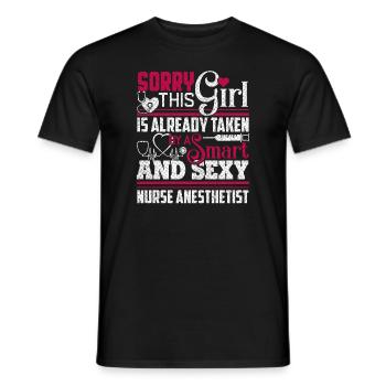 Nurse Anesthetist Taken By Nurse Anesthetist - Men's T-Shirt - black - Front - AI Model Male 178 light (178cm)