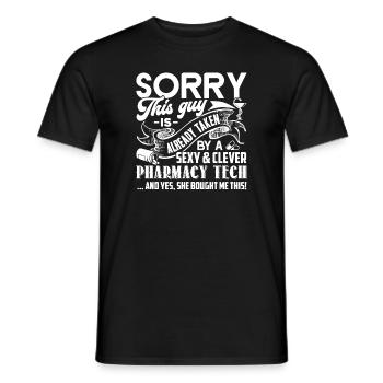 Pharmacy Technician Taken By Pharmacy Technician - Men's T-Shirt - black - Front - AI Model Male 178 light (178cm)