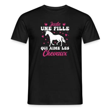 Juste Une Fille Qui Aime Les Cheveux ! - T-shirt homme - noir - Devant - AI Model Male 178 light (178cm)