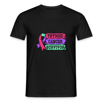 Schilddrüsenkrebs - Männer T-Shirt - Schwarz - Vorne - AI Model Male 178 light (178cm)