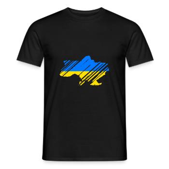 Ukraine - Men's T-Shirt - black - Front - AI Model Male 178 light (178cm)