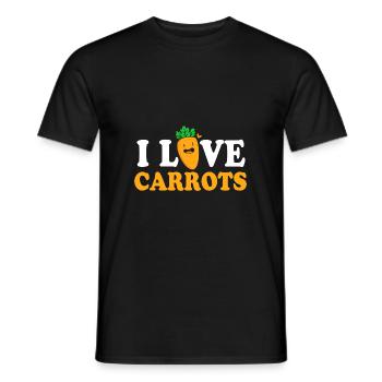 Carrot Vegetables - Men's T-Shirt - black - Front - AI Model Male 178 light (178cm)