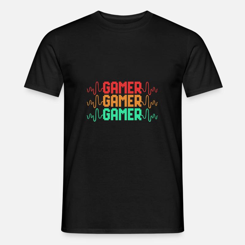Gamer - Männer T-Shirt - Schwarz