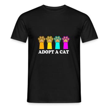 Katzenrettung Tierrechte Tierrettung Tierheim - Männer T-Shirt - Schwarz - Vorne - AI Model Male 178 light (178cm)