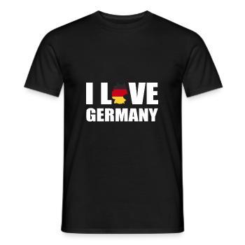 Germany - Men's T-Shirt - black - Front - AI Model Male 178 light (178cm)