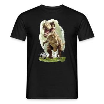 Football Dinosaure T-Rex Trex Dino Meilleure vente - T-shirt homme - noir - Devant - AI Model Male 178 light (178cm)
