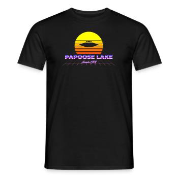 Vaporwave Papoose Lake Nevada Gebiet 51 S4 - Männer T-Shirt - Schwarz - Vorne - AI Model Male 178 light (178cm)