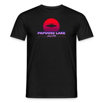 Vaporwave Papoose Lake Nevada Gebiet 51 S4 - Männer T-Shirt - Schwarz - Vorne - AI Model Male 178 light (178cm)