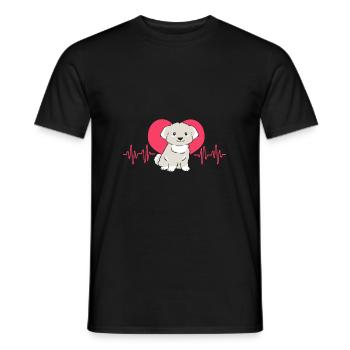 Maltais - T-shirt homme - noir - Devant - AI Model Male 178 light (178cm)
