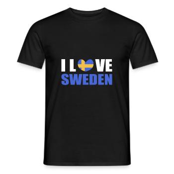 Suède Suédois - T-shirt homme - noir - Devant - AI Model Male 178 light (178cm)