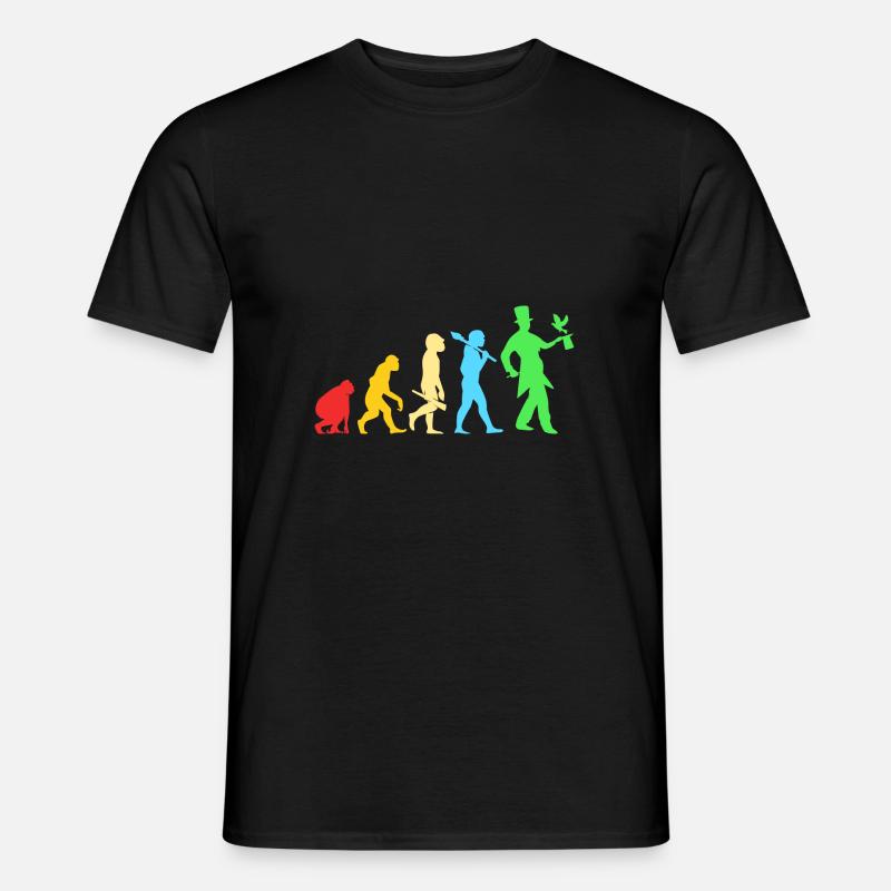 Zauberer Magie Magier Evolution - Männer T-Shirt - Schwarz