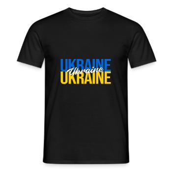 Ukraine - Männer T-Shirt - Schwarz - Vorne - AI Model Male 178 light (178cm)