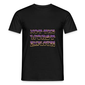 Not The Worst Employee Hilarious Work Anniversary - Men's T-Shirt - black - Front - AI Model Male 178 light (178cm)
