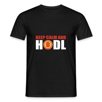 Bitcoin Hodl - Männer T-Shirt - Schwarz - Vorne - AI Model Male 178 light (178cm)