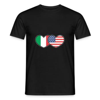 Italien - Männer T-Shirt - Schwarz - Vorne - AI Model Male 178 light (178cm)