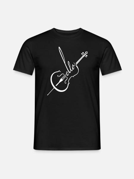Violoncello - Männer T-Shirt - Schwarz