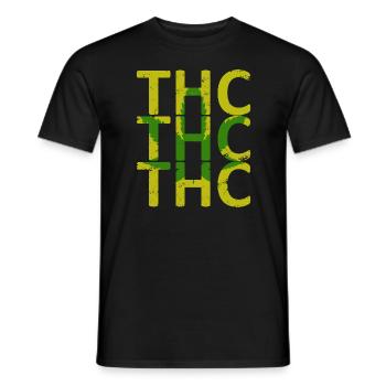 Mauvaises herbes THC - T-shirt homme - noir - Devant - AI Model Male 178 light (178cm)