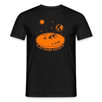 Flat Mars Society Graphic - Men's T-Shirt - black - Front - AI Model Male 178 light (178cm)