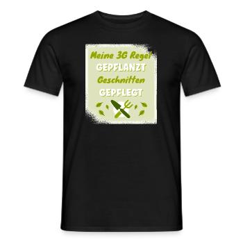 Mein 3G Garten Gepflanzt Geschnitten Gepflegt - Männer T-Shirt - Schwarz - Vorne - AI Model Male 178 light (178cm)