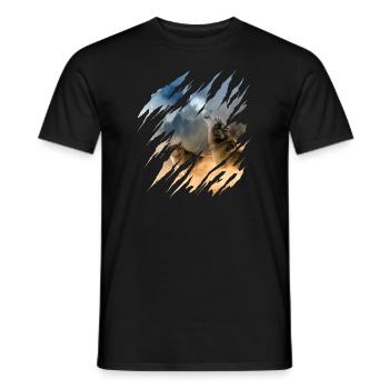 Wolf Scratch Marks Claws Wild Wolves Wilderness Howl - T-shirt homme - noir - Devant - AI Model Male 178 light (178cm)