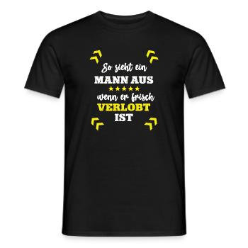 Verlobter Verlobung Verlobt Junggesellenabschied - Männer T-Shirt - Schwarz - Vorne - AI Model Male 178 light (178cm)