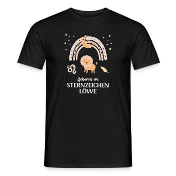 Löwe Sternzeichen Geburtstag Sternenbild Löwen - Männer T-Shirt - Schwarz - Vorne - AI Model Male 178 light (178cm)