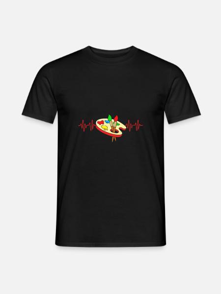 Maler Herzschlag - Männer T-Shirt - Schwarz