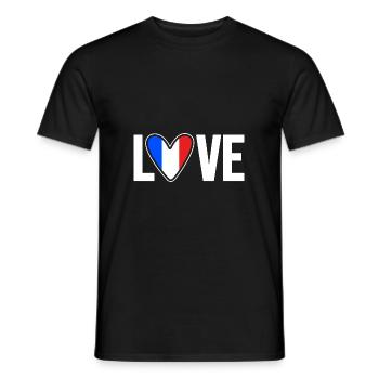 Frankreich - Männer T-Shirt - Schwarz - Vorne - AI Model Male 178 light (178cm)