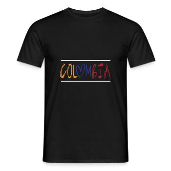 Colombia - Men's T-Shirt - black - Front - AI Model Male 178 light (178cm)