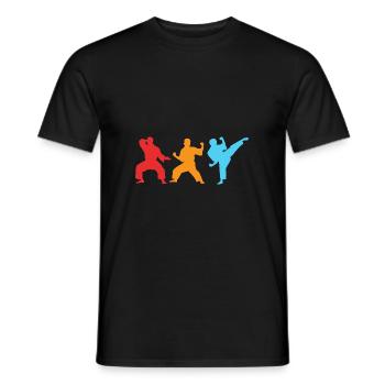 Jiu Jitsu Self Defense - Men's T-Shirt - black - Front - AI Model Male 178 light (178cm)