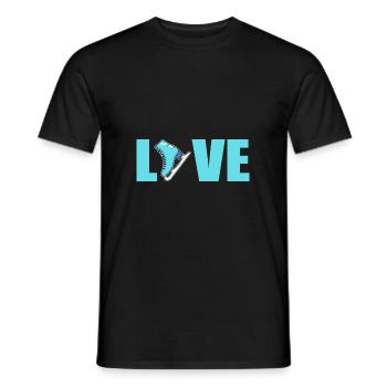 Patinage sur glace Patinage sur glace Patinage sur glace - T-shirt homme - noir - Devant - AI Model Male 178 light (178cm)