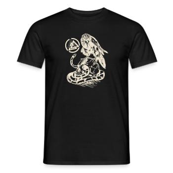 Midgard Odin Skull - Men's T-Shirt - black - Front - AI Model Male 178 light (178cm)