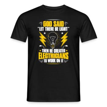 Elektroniker Elektriker Elektroinstallateur - Männer T-Shirt - Schwarz - Vorne - AI Model Male 178 light (178cm)