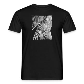 Abstrakte gebogene Kurven Linien - Männer T-Shirt - Schwarz - Vorne - AI Model Male 178 light (178cm)
