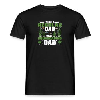 Funny I'm Not A Regular Dad I'm An Aquascaping Dad - Men's T-Shirt - black - Front - AI Model Male 178 light (178cm)