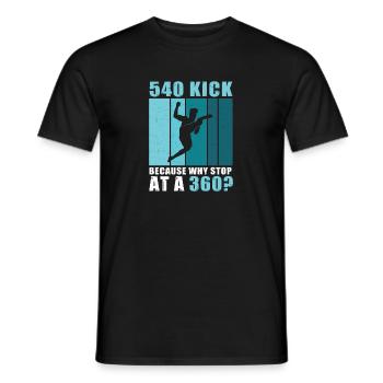 Tricking 540 Kick Fun Freestyle Acrobaties - T-shirt homme - noir - Devant - AI Model Male 178 light (178cm)