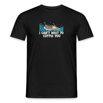 Funny, I can't wait to see you. - Men's T-Shirt - black - Front - AI Model Male 178 light (178cm)