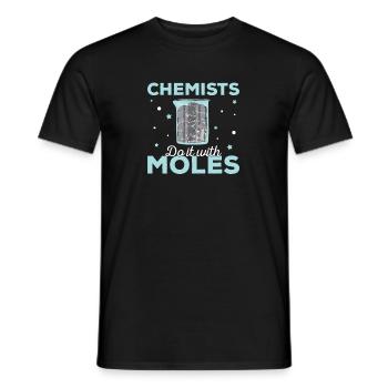 Des chimistes drôles le font avec des taupes pour la taupe de chimie - T-shirt homme - noir - Devant - AI Model Male 178 light (178cm)