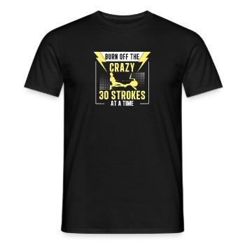 Rameur Burn Off The Crazy Funny Row - T-shirt homme - noir - Devant - AI Model Male 178 light (178cm)