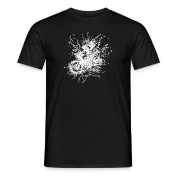 Racing Motorcycle Tattoo Splash Style - Men's T-Shirt - black - Front - AI Model Male 178 light (178cm)
