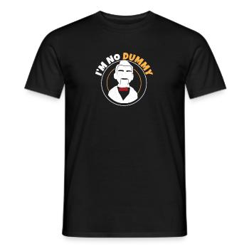 Funny ventriloquist doll I'm not a dummy for - Men's T-Shirt - black - Front - AI Model Male 178 light (178cm)