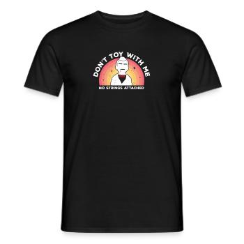 Cool ventriloquist dummy Don't Toy With Me - Men's T-Shirt - black - Front - AI Model Male 178 light (178cm)