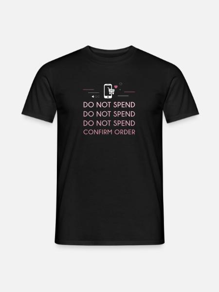 Lustiges Online-Shopping Bestätigen Sie die - Männer T-Shirt - Schwarz