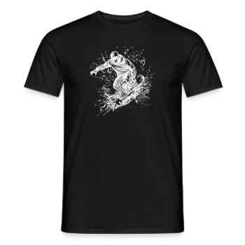 Cool Mountain Sports Jump Style Snowboard Move - Men's T-Shirt - black - Front - AI Model Male 178 light (178cm)